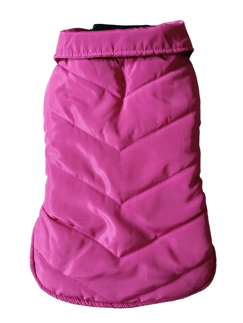 🩷 Bailey & Bella Dog Puffer Vest Pink Black Fleece Medium Jacket Quilted
